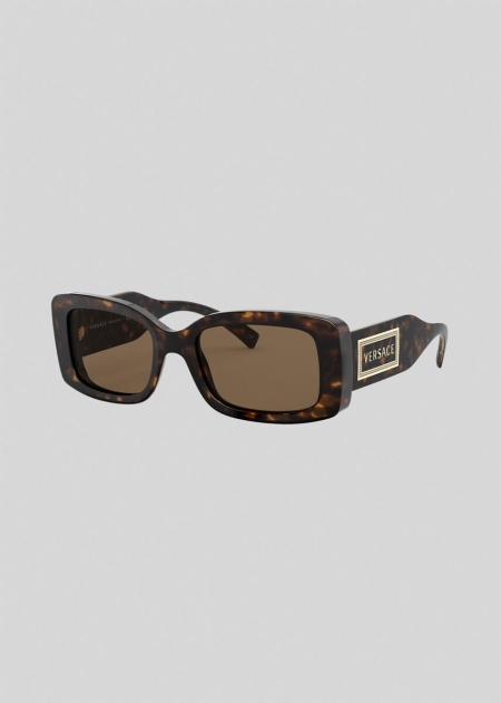 Ochelari de Soare Versace Havana 90s Vintage Logo Dama | OTJACNG-45